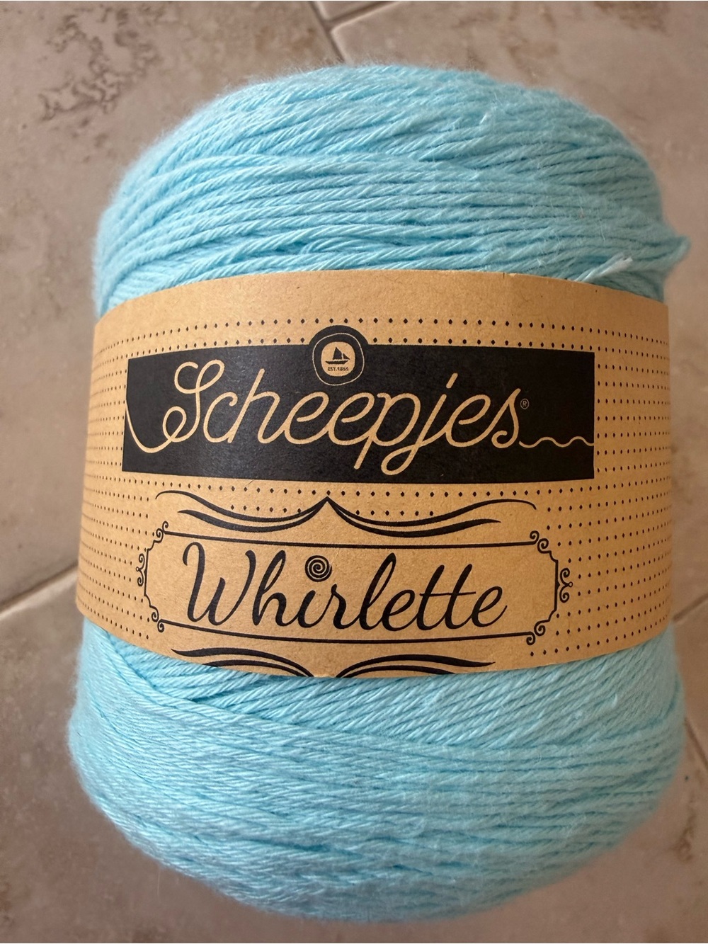 Scheepjes Whirlette Soft Cotton/Acrylic Blend Yarn - Light Blue - Bubble